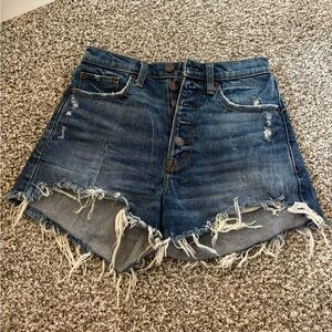 Abercrombie & Fitch Blue Distressed Jean Shorts